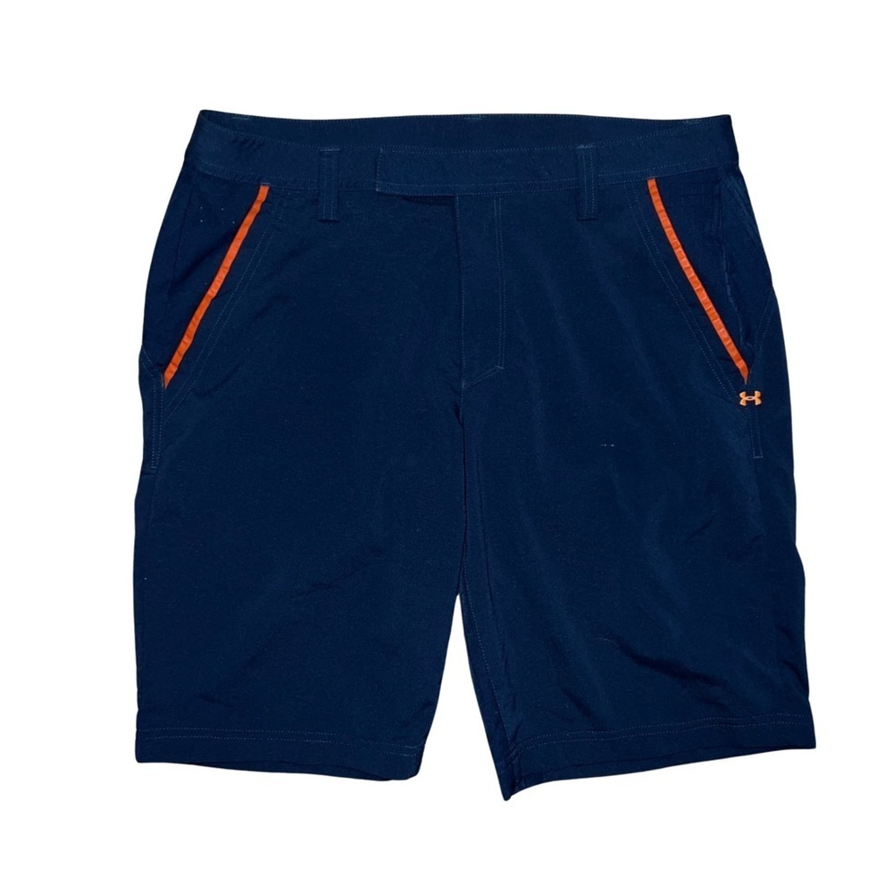Under Armour Shorts Men’s Blue with Orange Accents Size 36